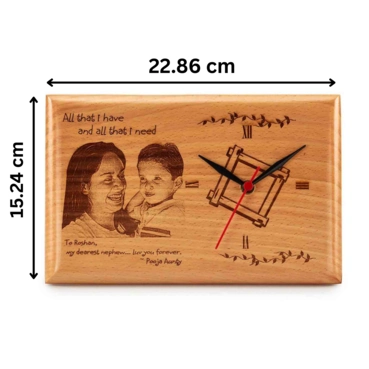 Personalized Wooden Desktop Clock for Business Gifting